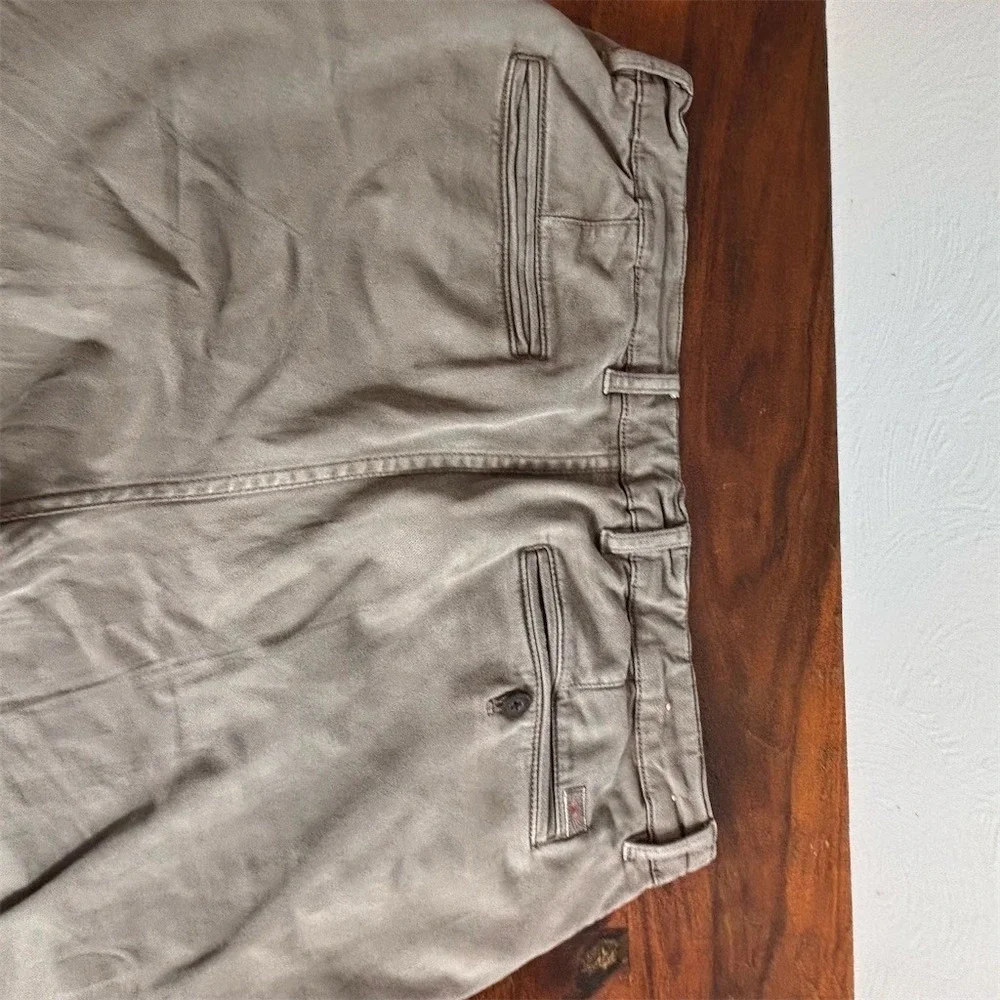 Coastline Chino Pants‎ Mens 33x30 Gray Tailored Fit Stretch Flat Front
